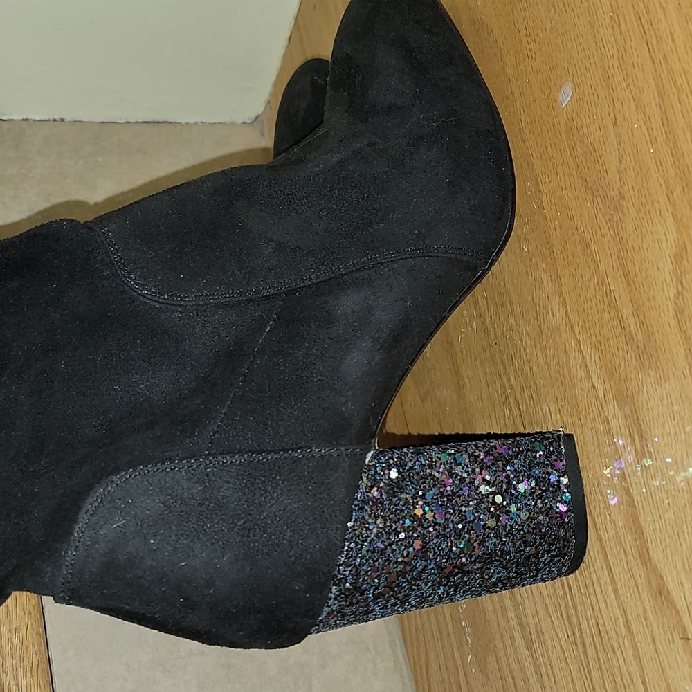 Glitter Heel knee high boots sz 9